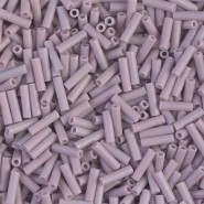 Miyuki Bugle 6mm Beads - Matted opaque mauve ab BGL2-410FR